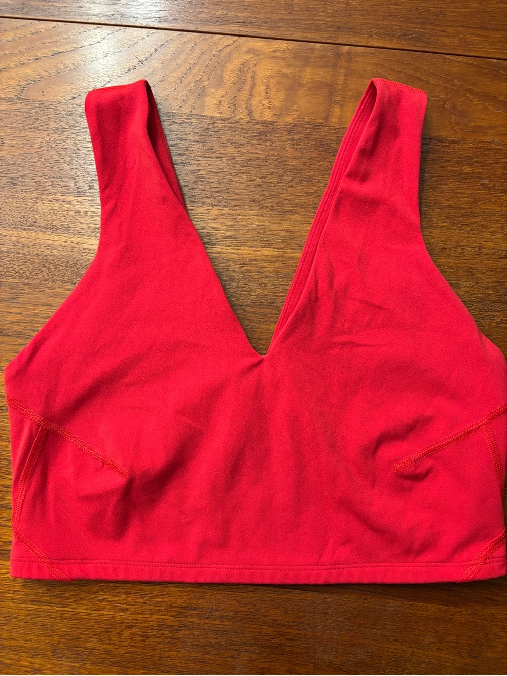 FP Movement by Free People V-Neck Red Tank Sports Bra